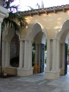 Precast column & Caps In a colonnade