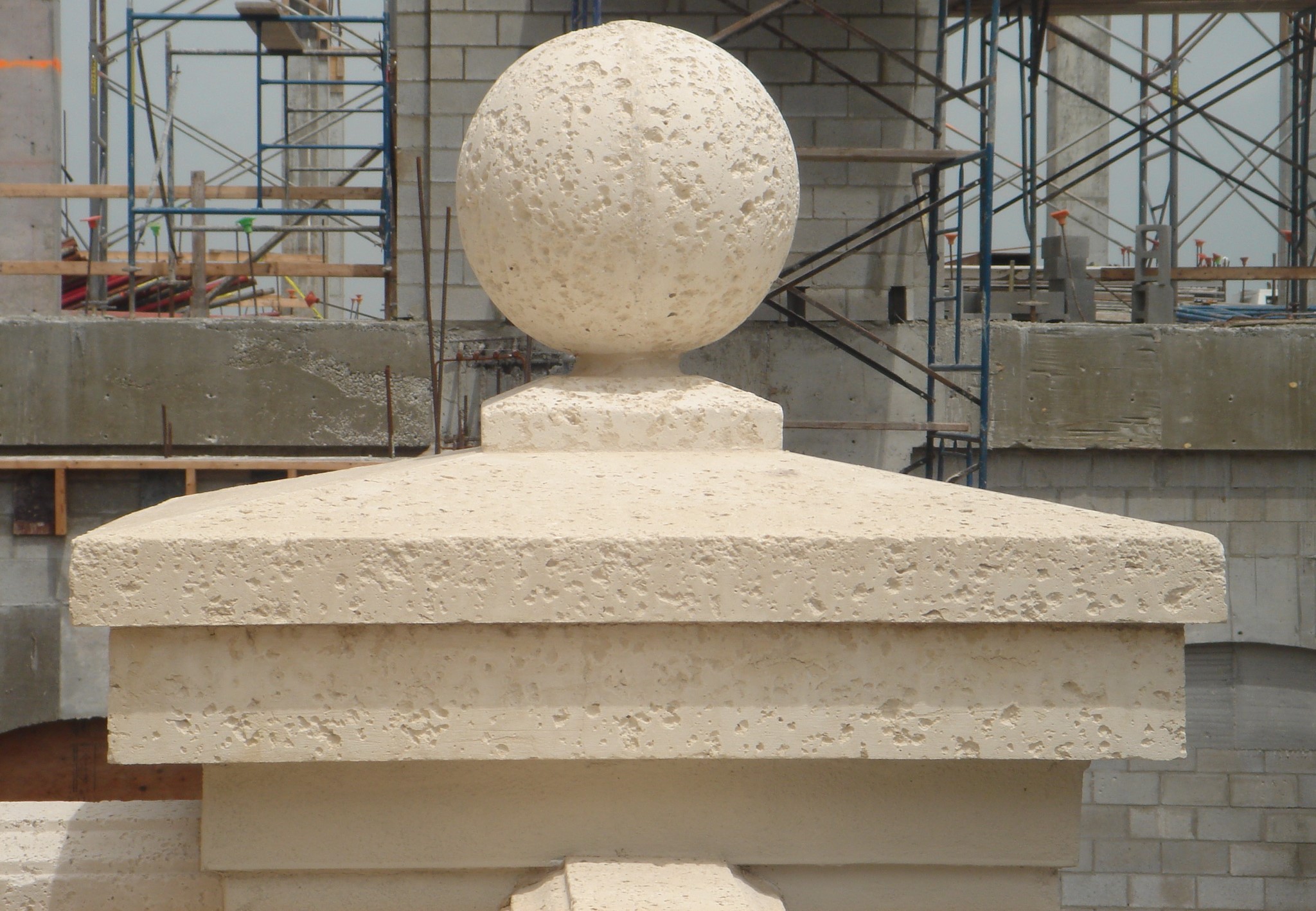 natural and cast stone finials